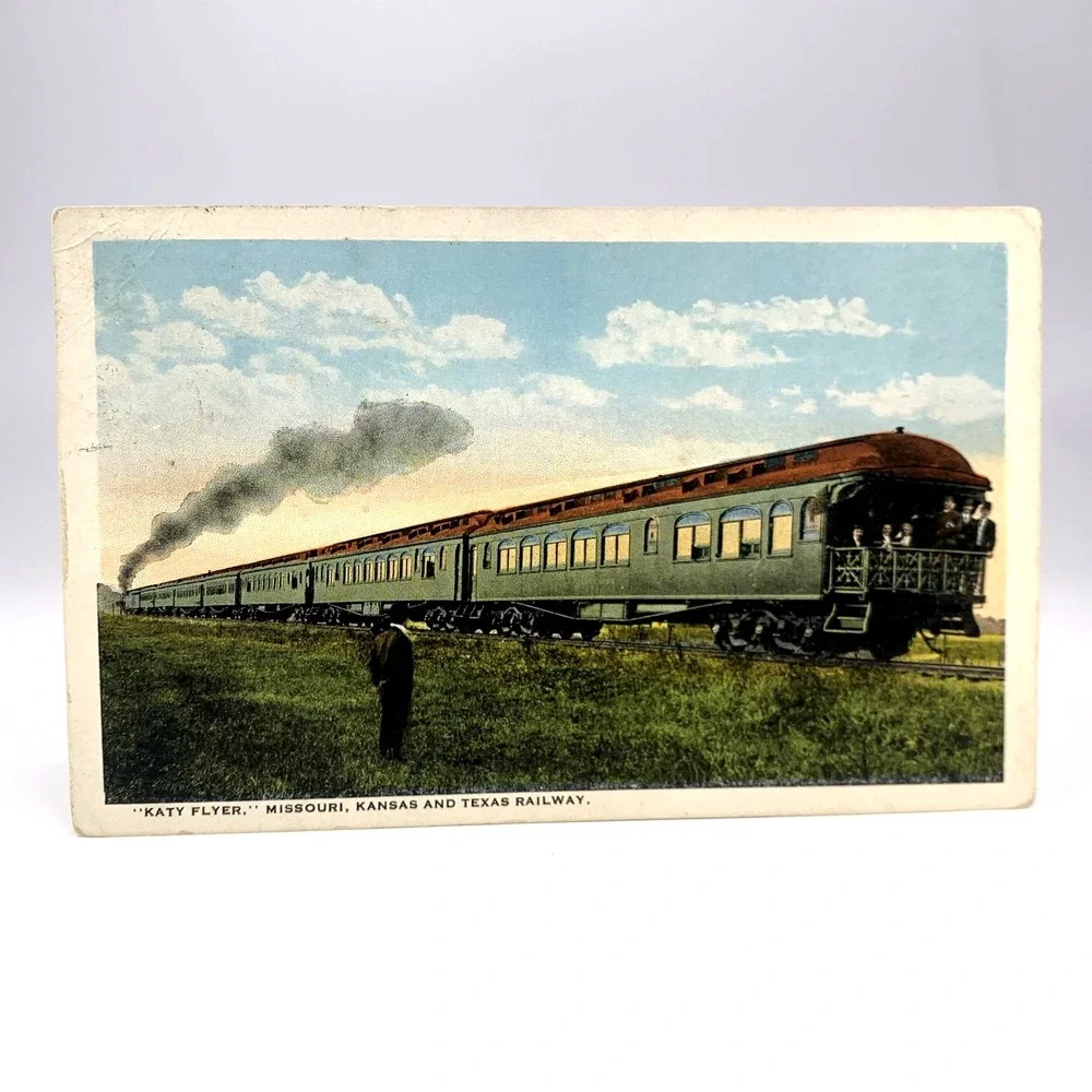 1921 KCS Railroad RPPC Shops Kansas 1924 Katy Flyer Postcard Lot Southern Bell